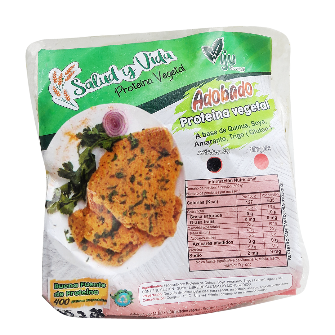 Seitan Adobado - Vegano - 350g - Salud Y Vida