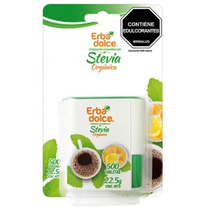 Pastillero 500 tabletas Stevia Natural -Erba Dolce