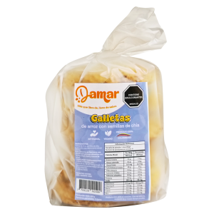Galletas de Arroz Con Chía 6u x 190g - Damar - Panaderia Saludable, Sin Azucar, Sin Gluten